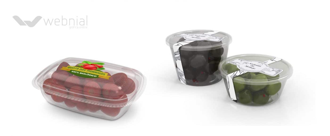 autocolantes personalizados e rótulos para embalagens alimentares profissionais