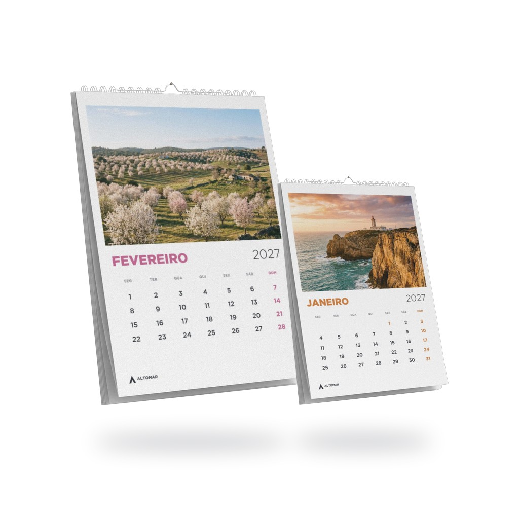 Calendários de Parede Personalizados 1 Calendários de Parede Personalizados