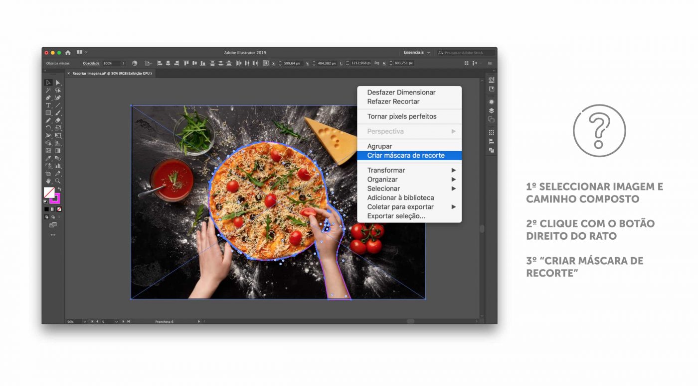 Criar máscara de recorte no Adobe Illustrator