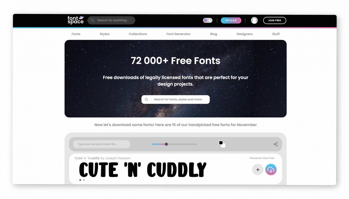 Font Space